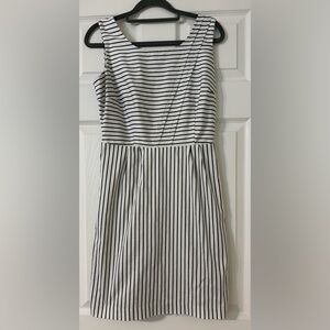 The Limited Black and White Striped Cotton Dress